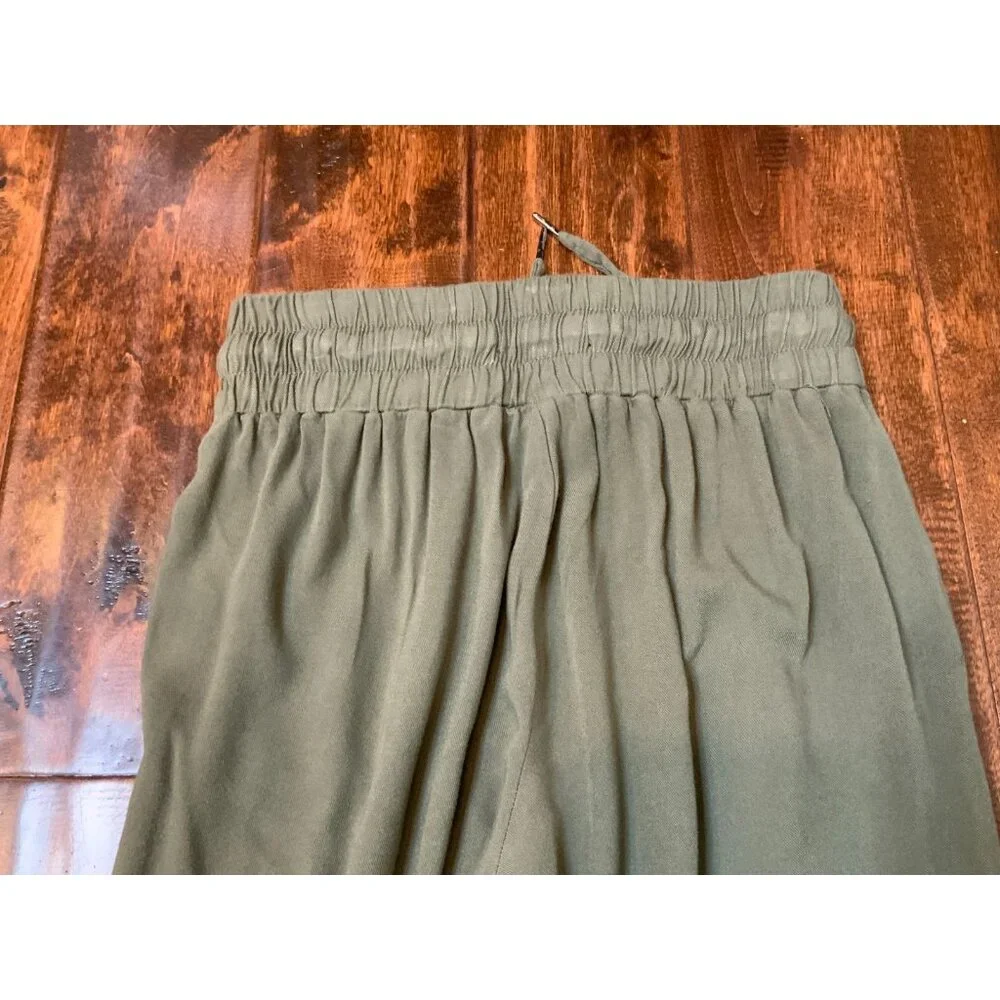 REWASH Army Green Cuffed Elastic Waist Jogger Pants, Size M